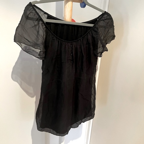 Black Silk Top - Picture 4 of 8